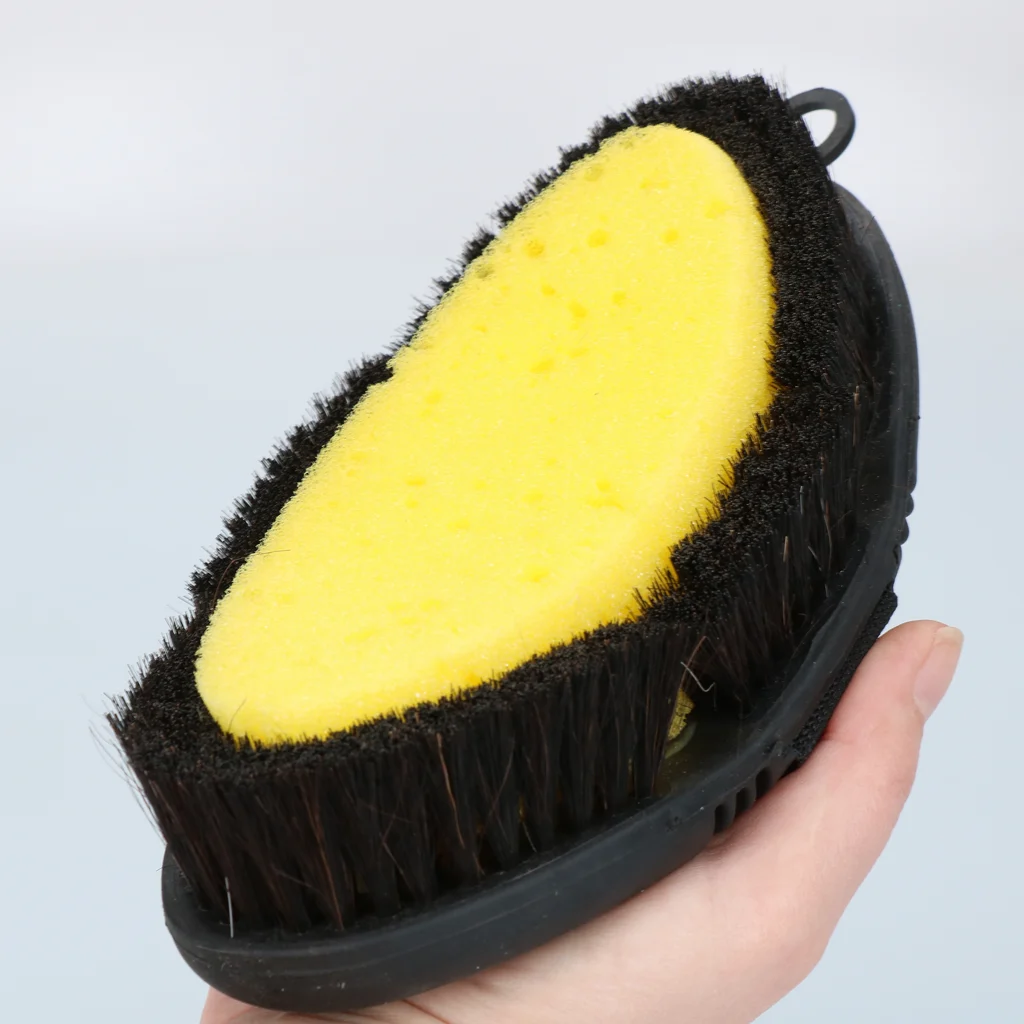 Brosse éponge pour laver les chevaux avec partie supérieure flexible – Excellent Horse Flexi Brush Sponge – Image 5
