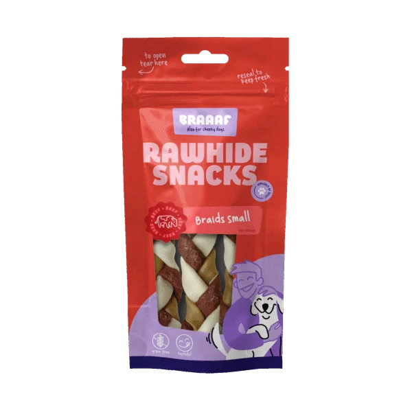 Friandises à mâcher tressées, 12 cm, 3 pièces – Braaaf Twister Braids