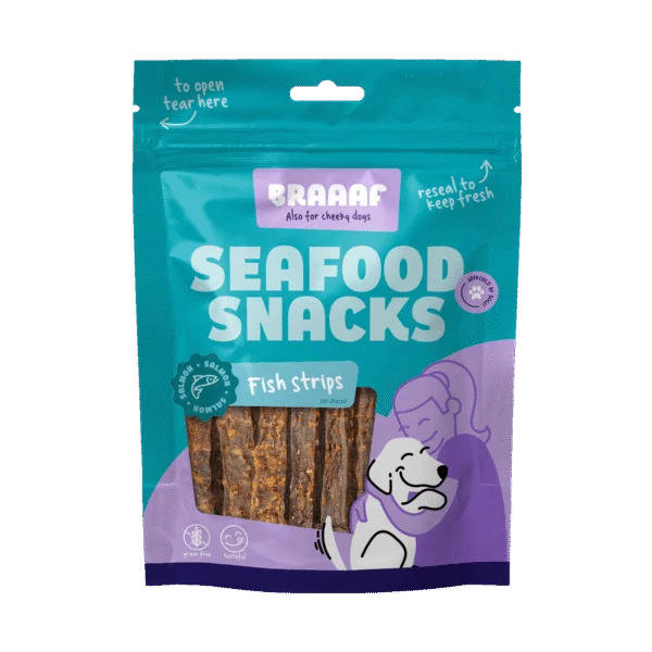Lanières de saumon, 12 cm – Braaaf Seafood Lanières de saumon