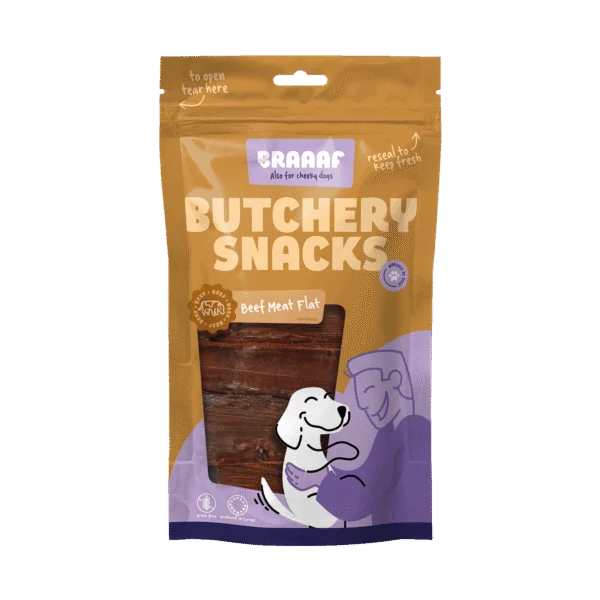 Friandise plate au bœuf, 125 g – Braaaf Butchery Snacks