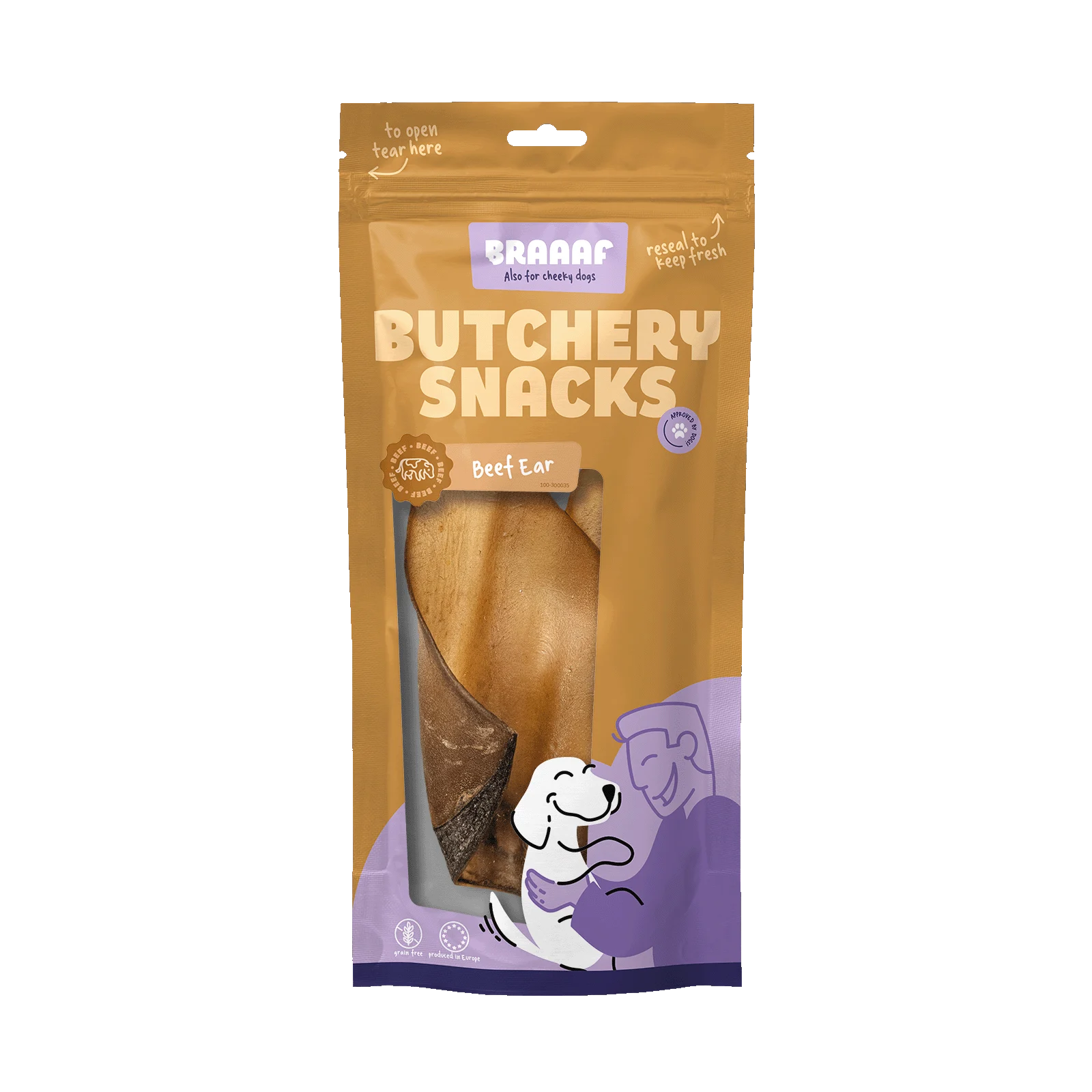 Oreilles de bœuf pour chiens, 2 pièces – Braaaf Butchery Snacks – Image 1