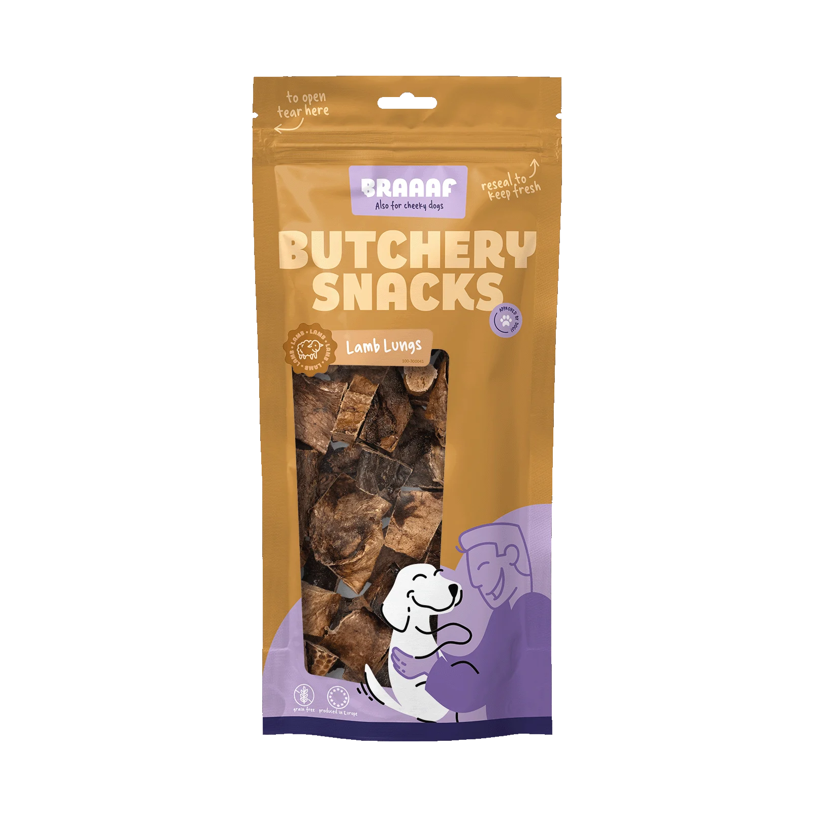 Friandise pour chien Poumon d’agneau, 85 g – Braaaf Butchery – Image 1