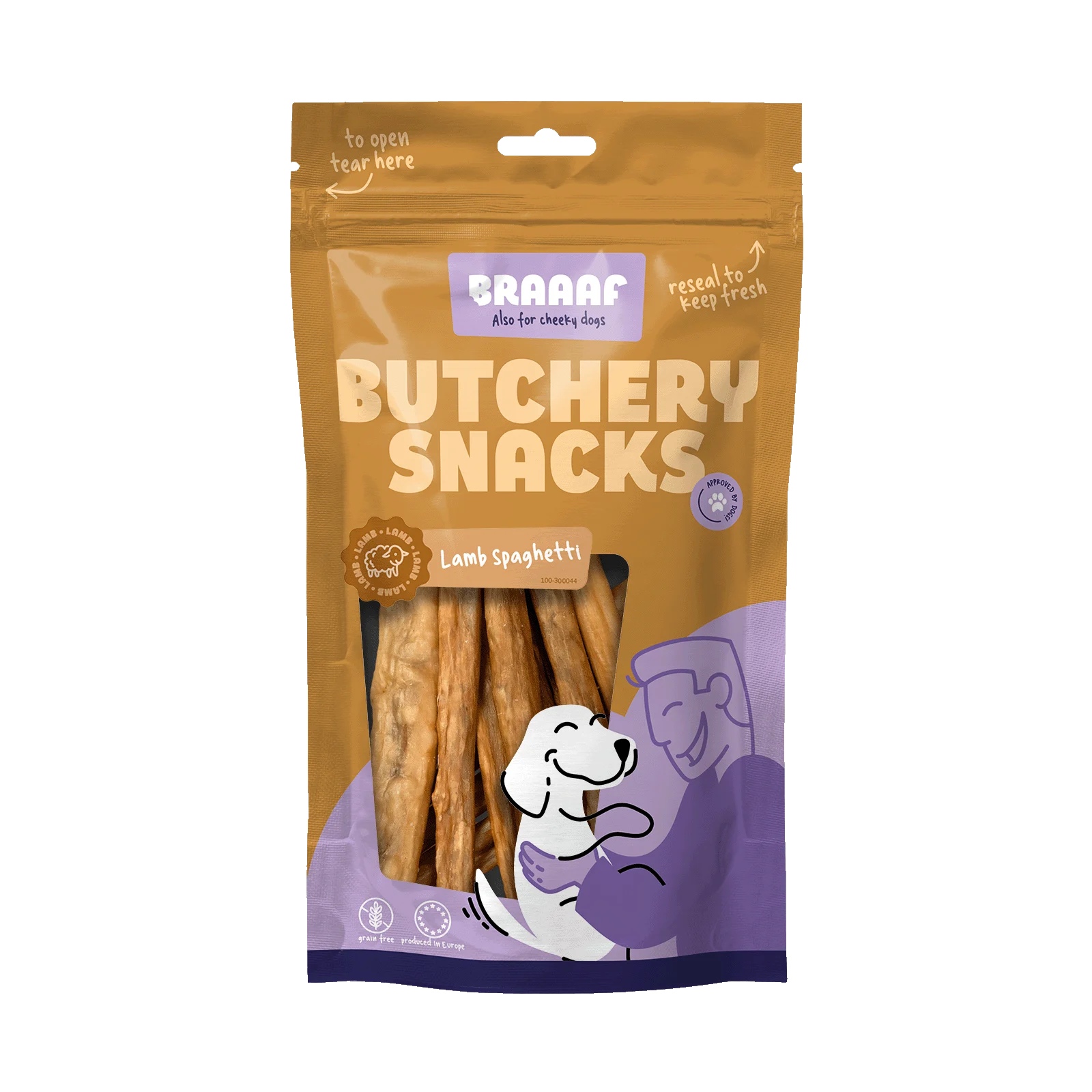 Friandise pour chien spaghetti d’agneau, 85 g – Braaaf Butchery – Image 1