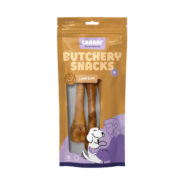 Os d’agneau à mâcher pour chiens, 3 pièces – Braaaf Butchery