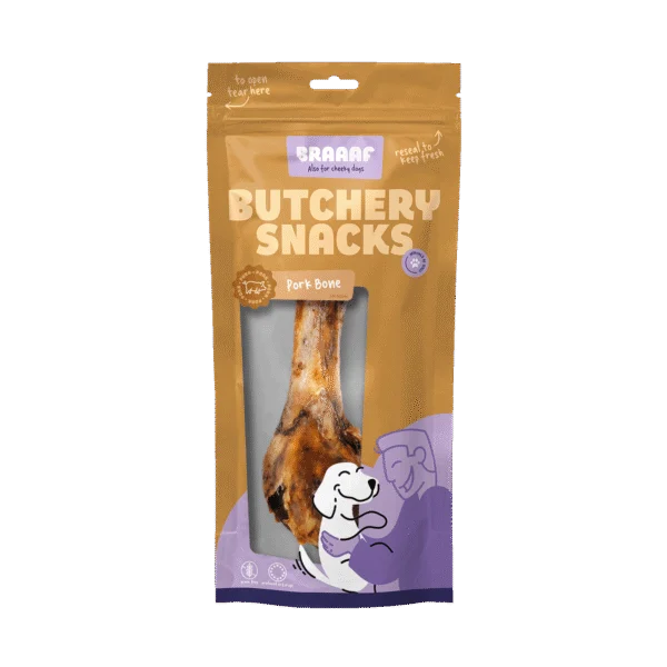 Os de porc pour chiens, 1 pièce – Braaaf Butchery Snacks