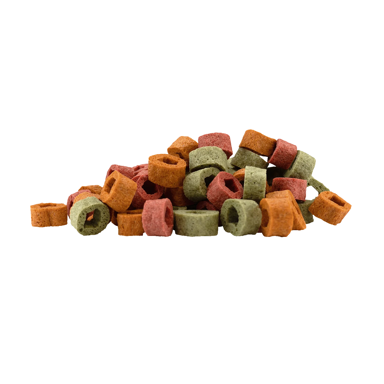 Friandises végétales pour chiens aux épinards, à la citrouille et à la betterave, 1 cm – Braaaf Vegan Snack Mixed Hoops – Image 2