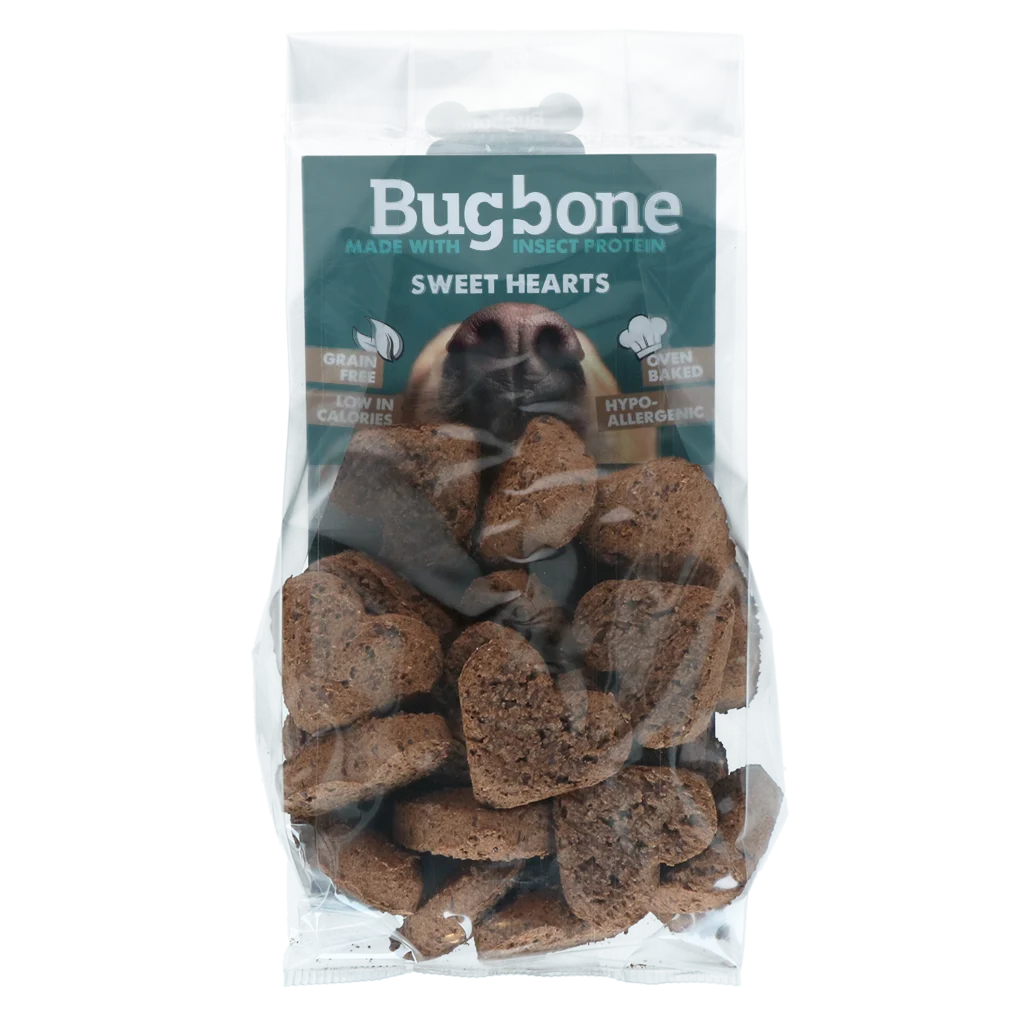 BUGB124.png Friandises pour chien aux protéines d’insectes, 24 pièces de 7,5 g – Bugbone Sweethearts – Image 1