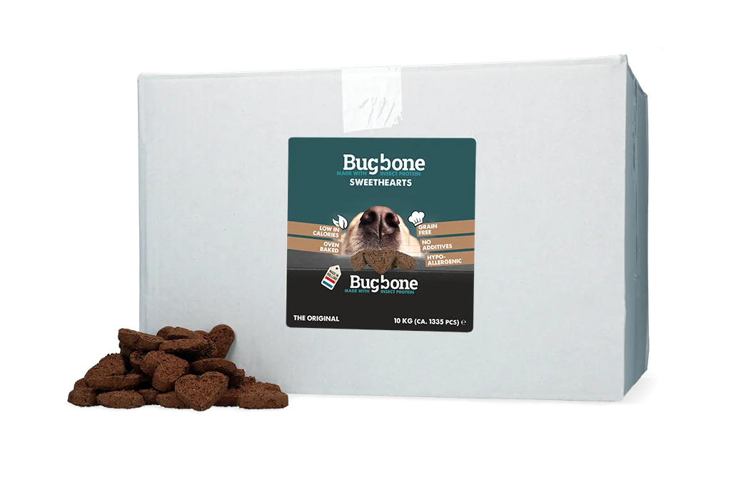 BUGB124B.png Friandises pour chien aux protéines d’insectes, grand format 10 kg – Bugbone Sweethearts – Image 1