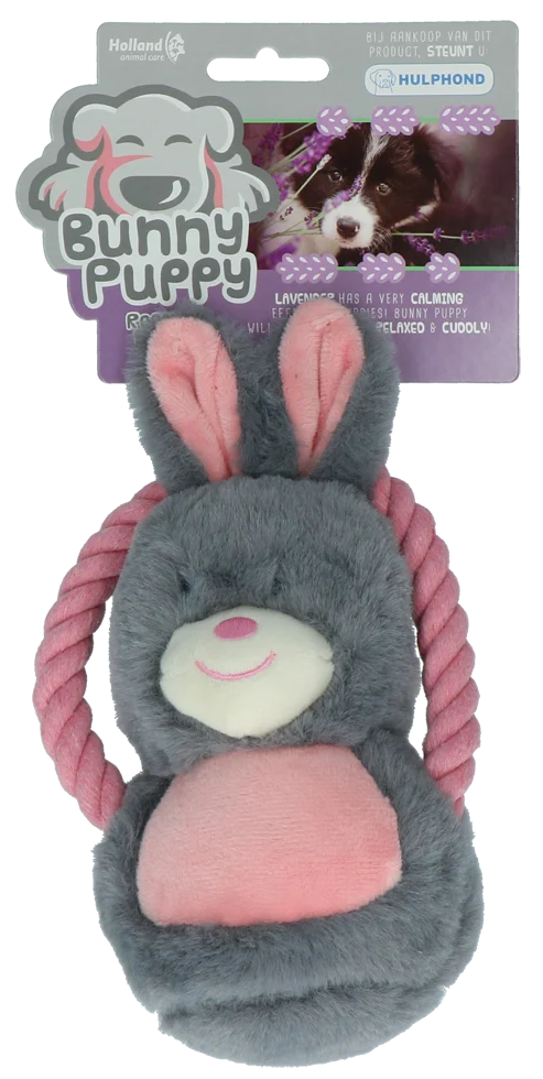 Peluche pour chien en forme de lapin avec couineur – Bunny Puppy Ropey Swing – Image 1