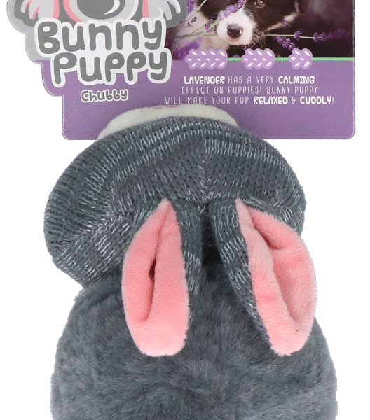Peluche lapin pour chien en tissu peluche avec couineur – Bunny Puppy Chubby