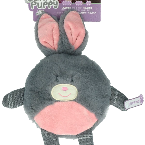 Peluche pour chien en forme de lapin avec couineur – Bunny Puppy Flat Rabbit