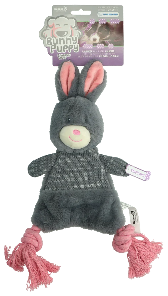 BUNN008.png Peluche pour chien en forme de lapin avec couineur – Bunny Puppy Crunchy Rope – Image 1