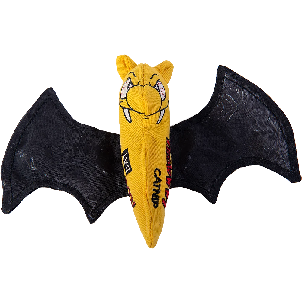 Jouet chauve souris pour chat avec herbe à chat et ailes crépitantes – Yeowww! Cat Bat – Image 1