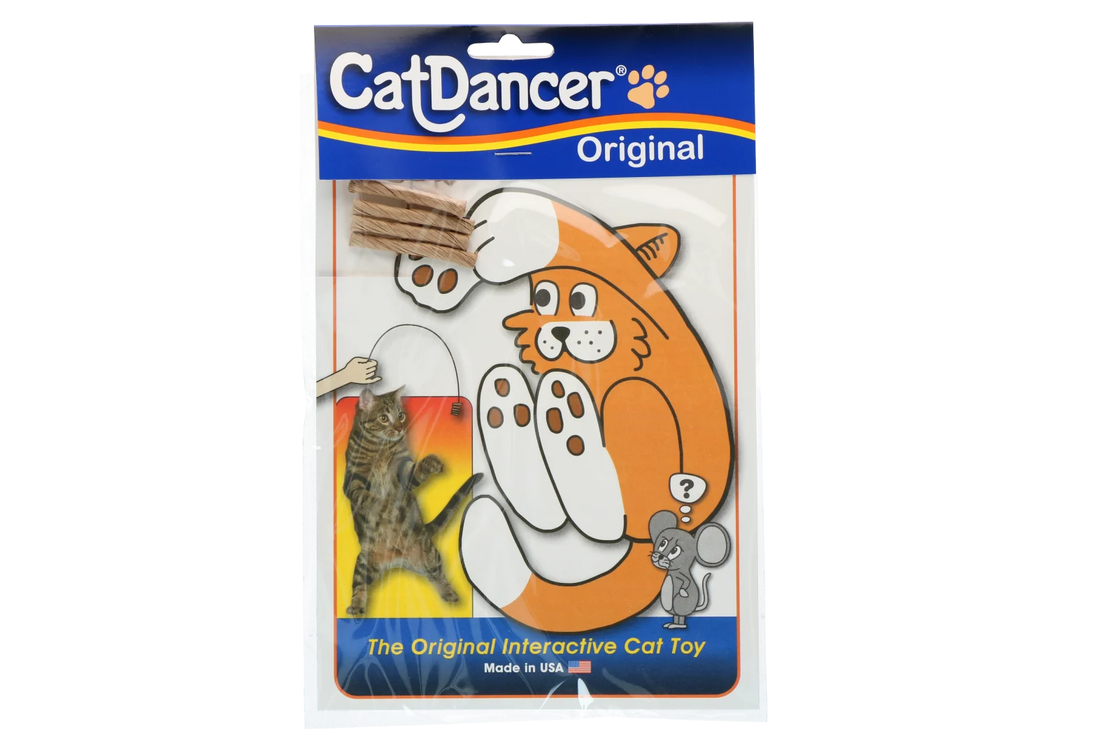 Jouet interactif pour chat avec fil souple, env. 90 cm – Cat Dancer Original – Image 1