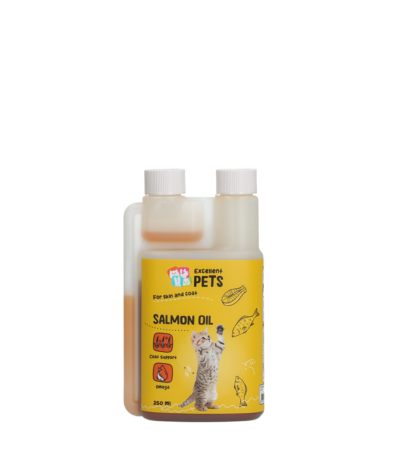 Huile de saumon pour chats avec oméga 3 et oméga 6, 250 ml – Excellent Pets Cat Salmon Oil