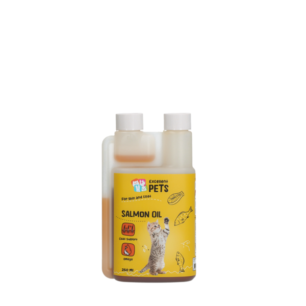 Huile de saumon pour chats avec oméga 3 et oméga 6, 250 ml – Excellent Pets Cat Salmon Oil