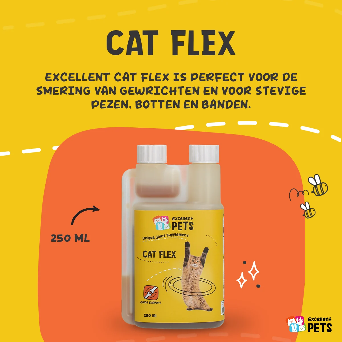 Complément pour les articulations des chats, liquide, 250 ml – Excellent Pets Cat Flex – Image 6