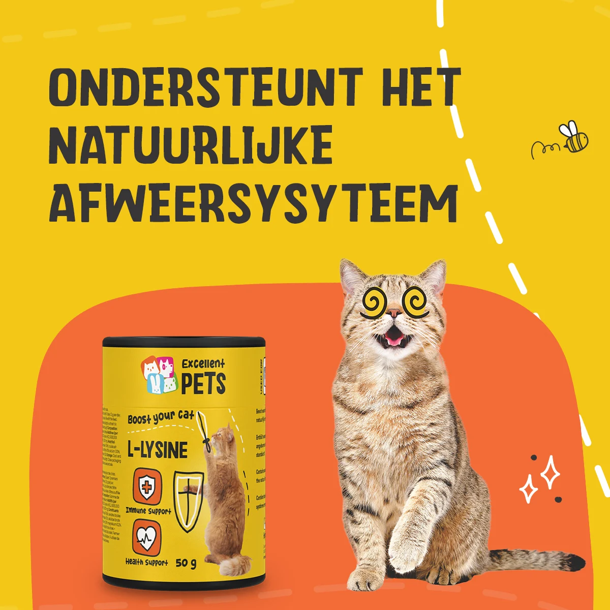 Poudre de lysine pour chats avec vitamine B6, 50 g – Excellent Pets L-Lysine – Image 4