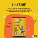 Poudre de lysine pour chats avec vitamine B6, 100 g – Excellent Pets L-Lysine – Image 5