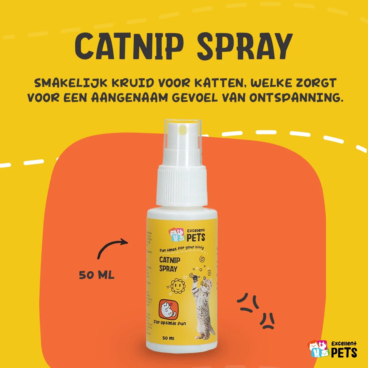 Spray à l’herbe à chat pour jouets et paniers de transport, 150 ml – Excellent Pets Catnip Spray – Image 3