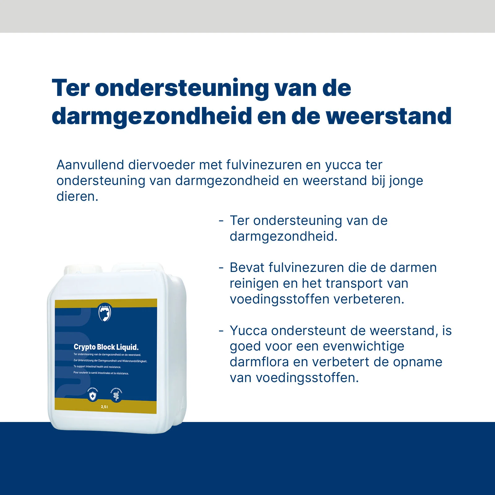 Complément alimentaire liquide pour veaux et agneaux, 2,5 l – Excellent Crypto Block Liquid – Image 2