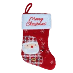 Chaussette de Noël pour animaux avec boucle de suspension, 20 x 38 cm – Hofman Animal Care Christmas Stocking Wooly Santa