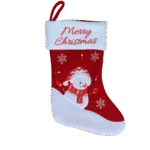 Chaussette de Noël pour animaux avec boucle de suspension, 20 x 38 cm – Hofman Animal Care Christmas Stocking Snowman