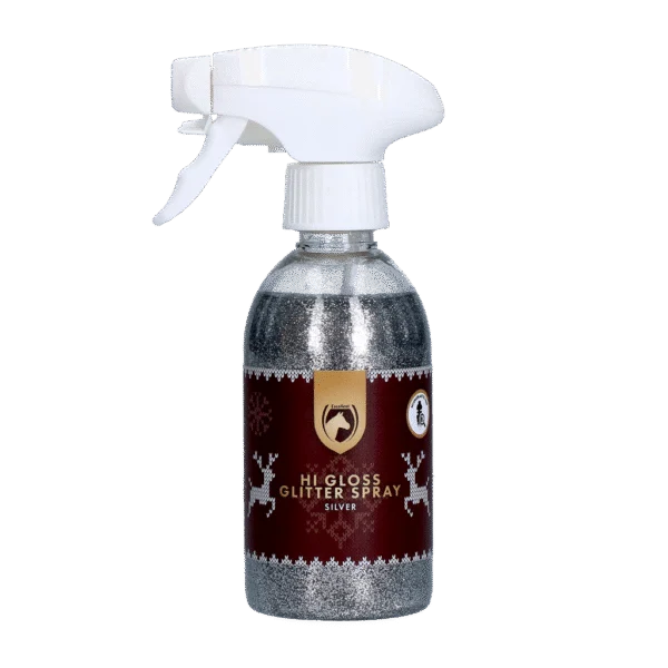 Spray pailleté pour chevaux, argent, 250 ml – Excellent Horse Christmas Hi Gloss Glitter Spray