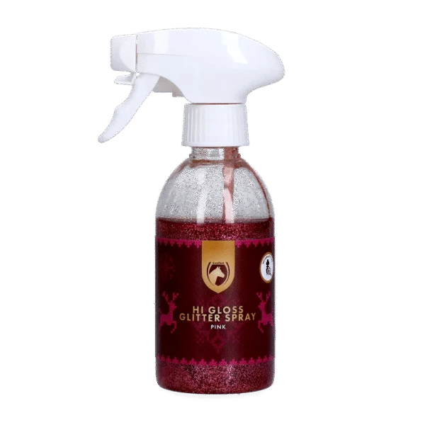 Spray pailleté pour chevaux, rose, 250 ml – Excellent Horse Christmas Hi Gloss Glitter Spray