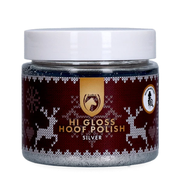 Vernis pailleté pour sabots, argent, 150 ml – Excellent Horse Christmas Hi Gloss Hoof Polish