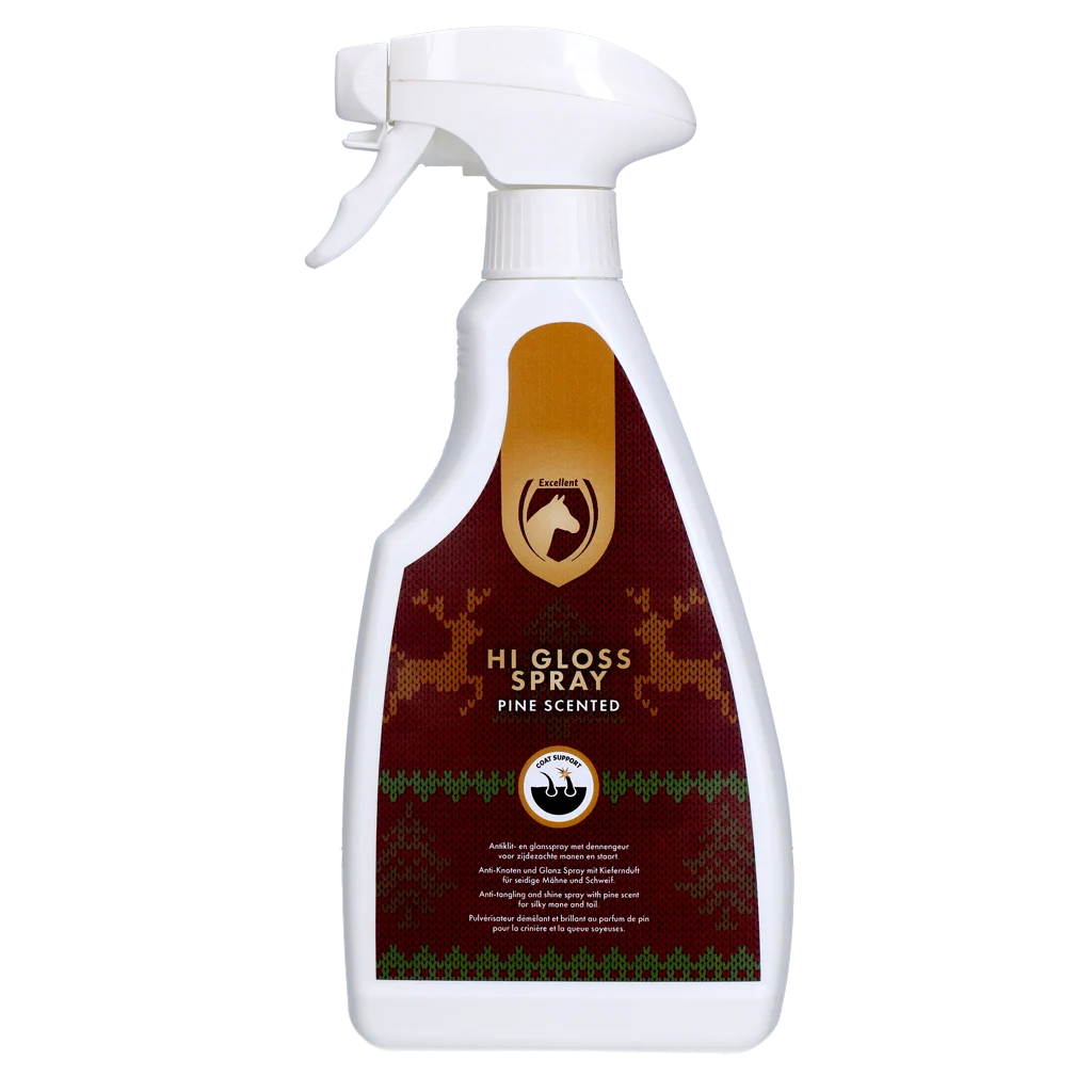 Spray lustrant et démêlant pour crinière, 500 ml – Excellent Horse Christmas Hi Gloss Spray – Image 1
