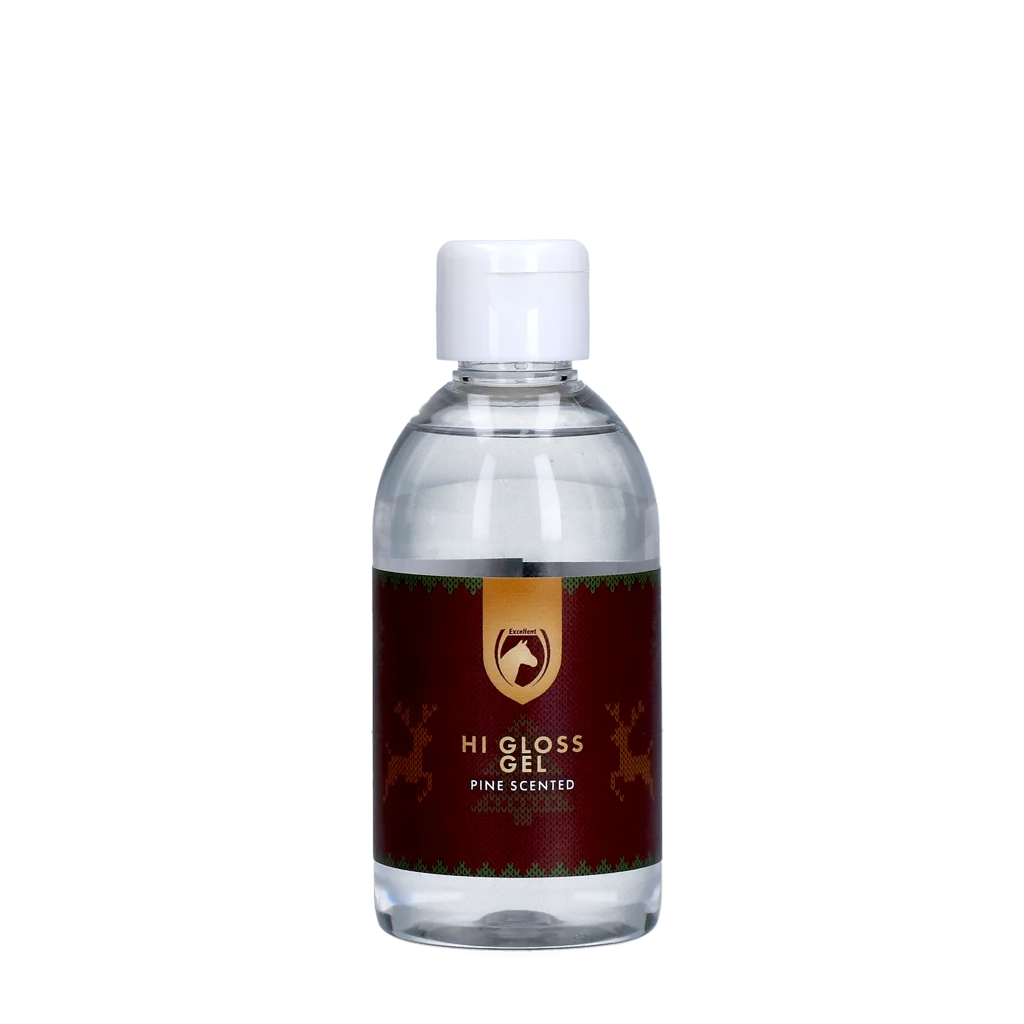 Gel lustrant pour crinière et queue au parfum de pin, 250 ml – Excellent Horse Christmas Hi Gloss Gel – Image 1