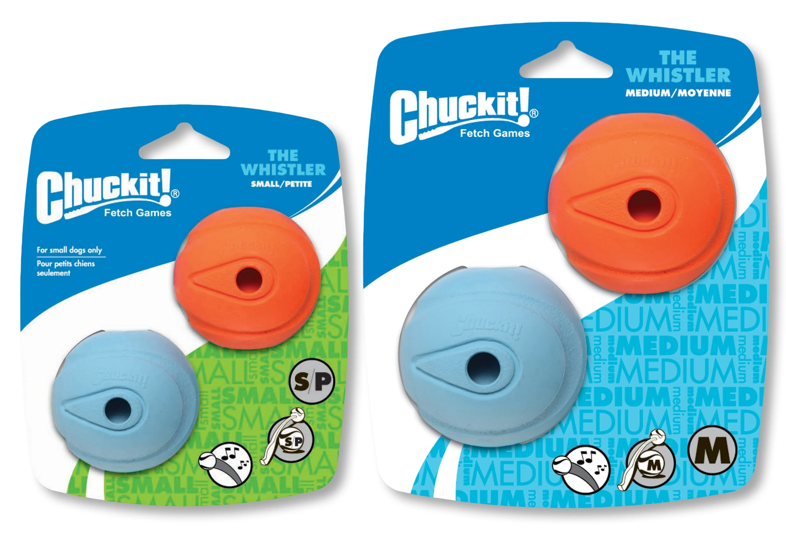 Balle pour chien avec sifflement M, ø 6 cm, 2 pièces – Chuckit! The Whistler – Image 2