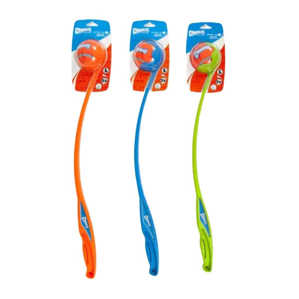 Lanceur de balles pour chien avec balle de tennis, 66 cm – Chuckit! Sport Launcher L