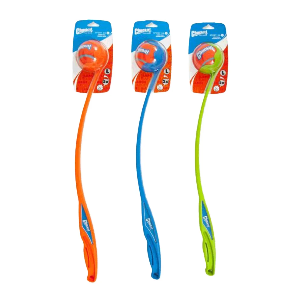 Lanceur de balles pour chien avec balle de tennis, 66 cm – Chuckit! Sport Launcher L – Image 1