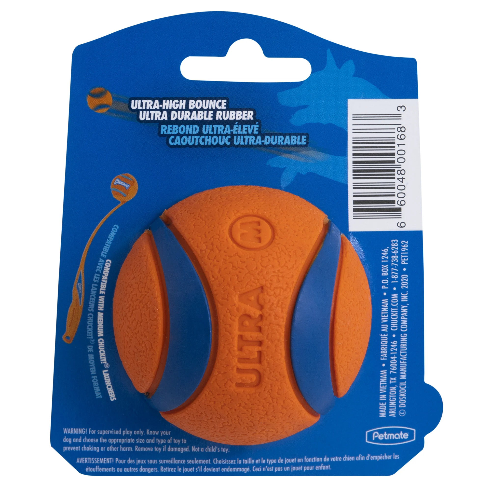 Balle pour chien en caoutchouc M, ø 6 cm – Chuckit! Ultra Ball – Image 2
