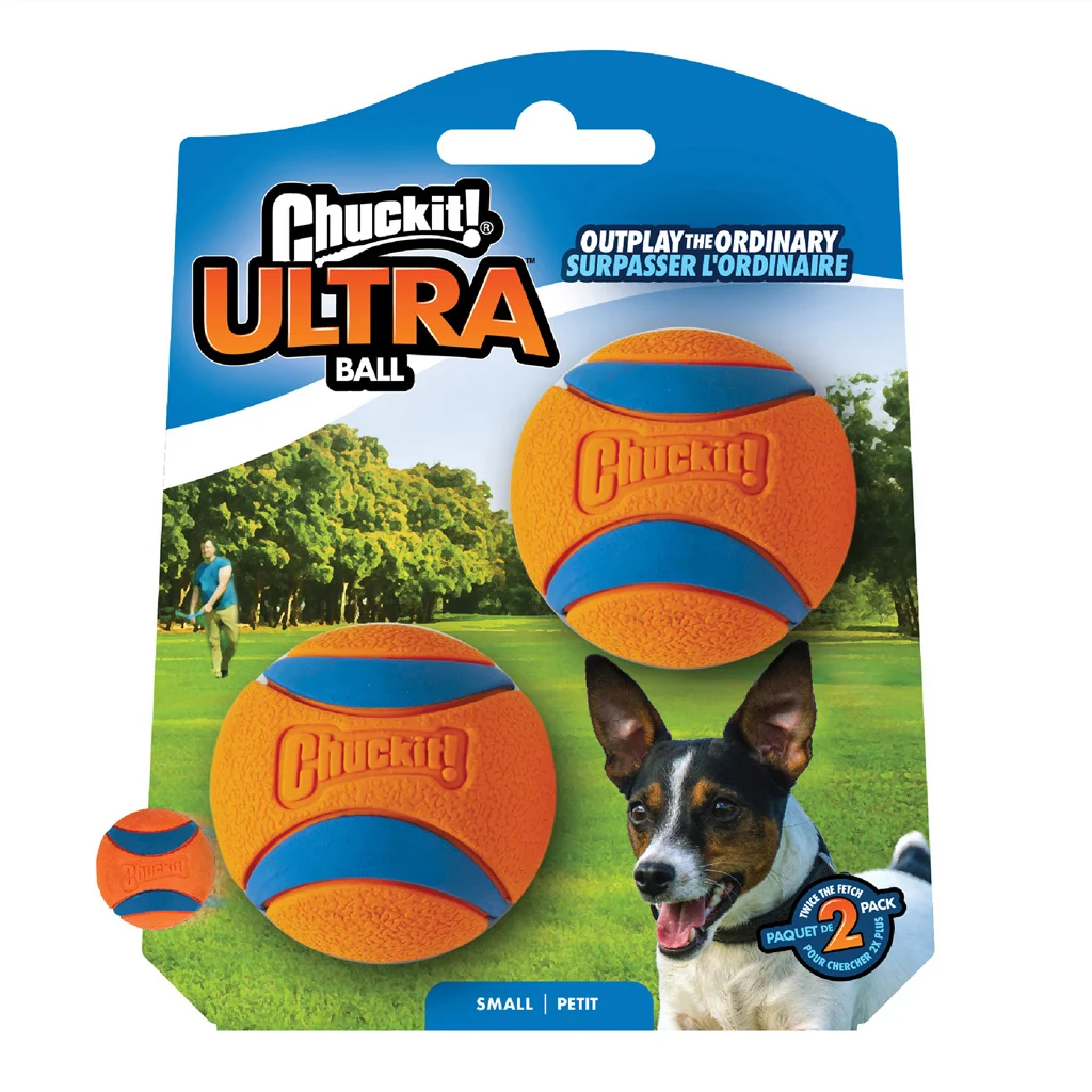 Balle pour chien en caoutchouc S, ø 5 cm, 2 pièces – Chuckit! Ultra Ball – Image 1