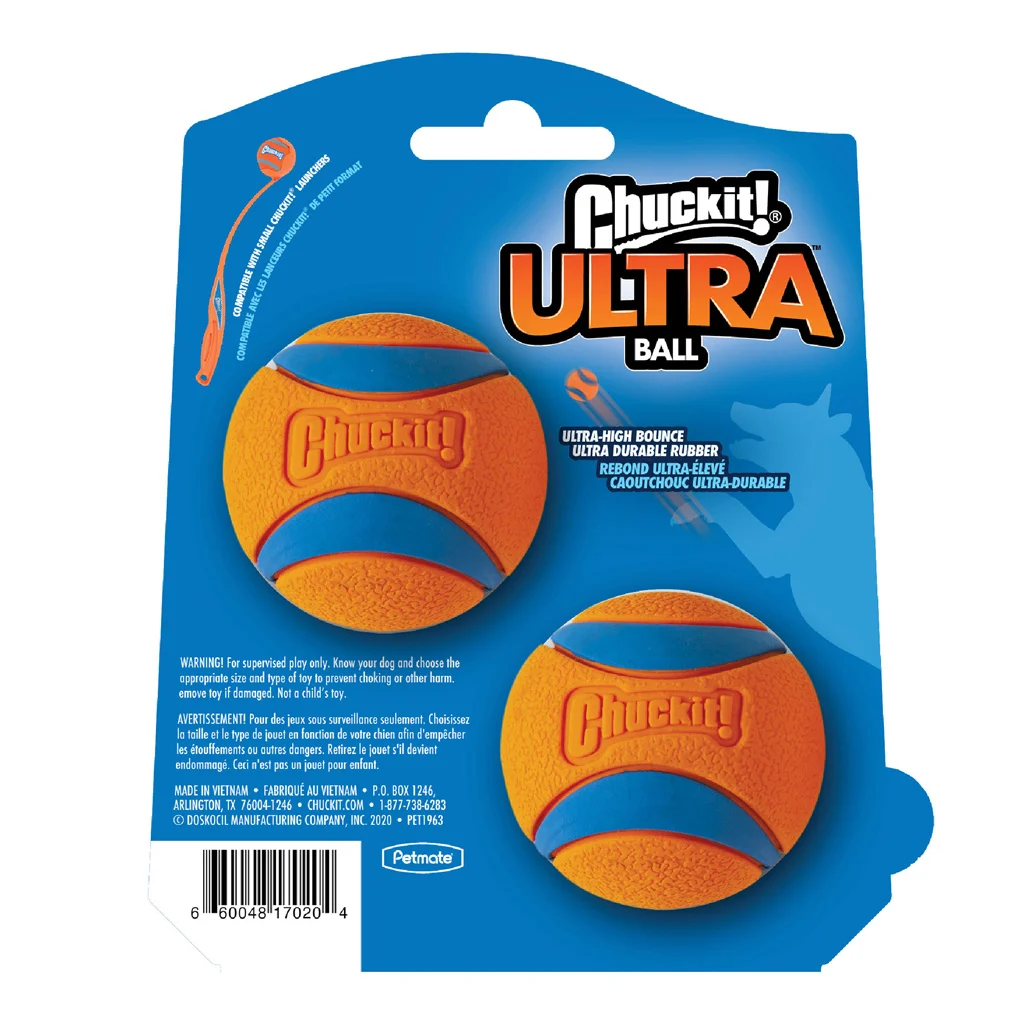 Balle pour chien en caoutchouc S, ø 5 cm, 2 pièces – Chuckit! Ultra Ball – Image 2