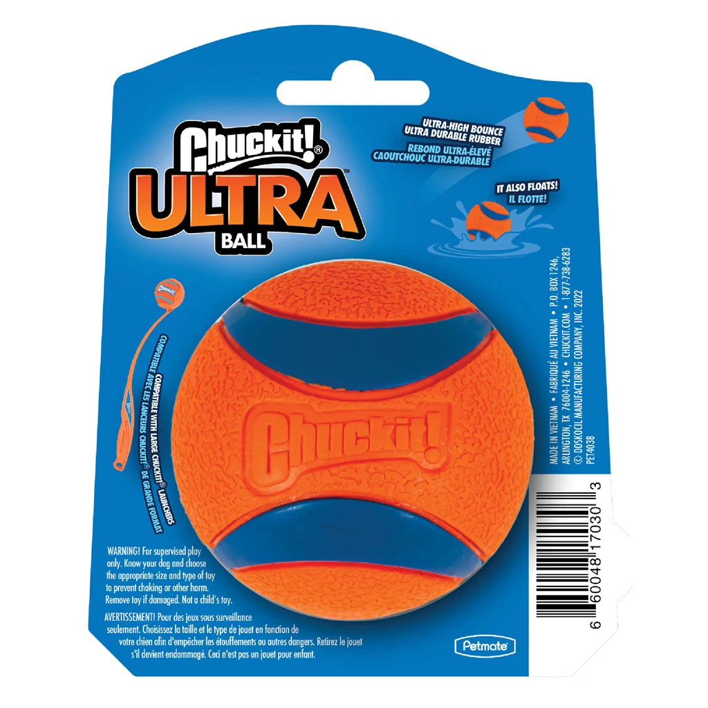 Balle pour chien en caoutchouc L, ø 7 cm, flottante – Chuckit! Ultra Ball – Image 2