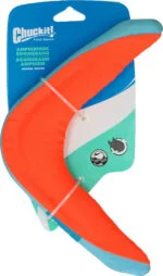 Boomerang pour chien M, flottant, coloris assortis vert ou orange – Chuckit! Amphibious Boomerang – Image 3