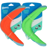 Boomerang pour chien M, flottant, coloris assortis vert ou orange – Chuckit! Amphibious Boomerang