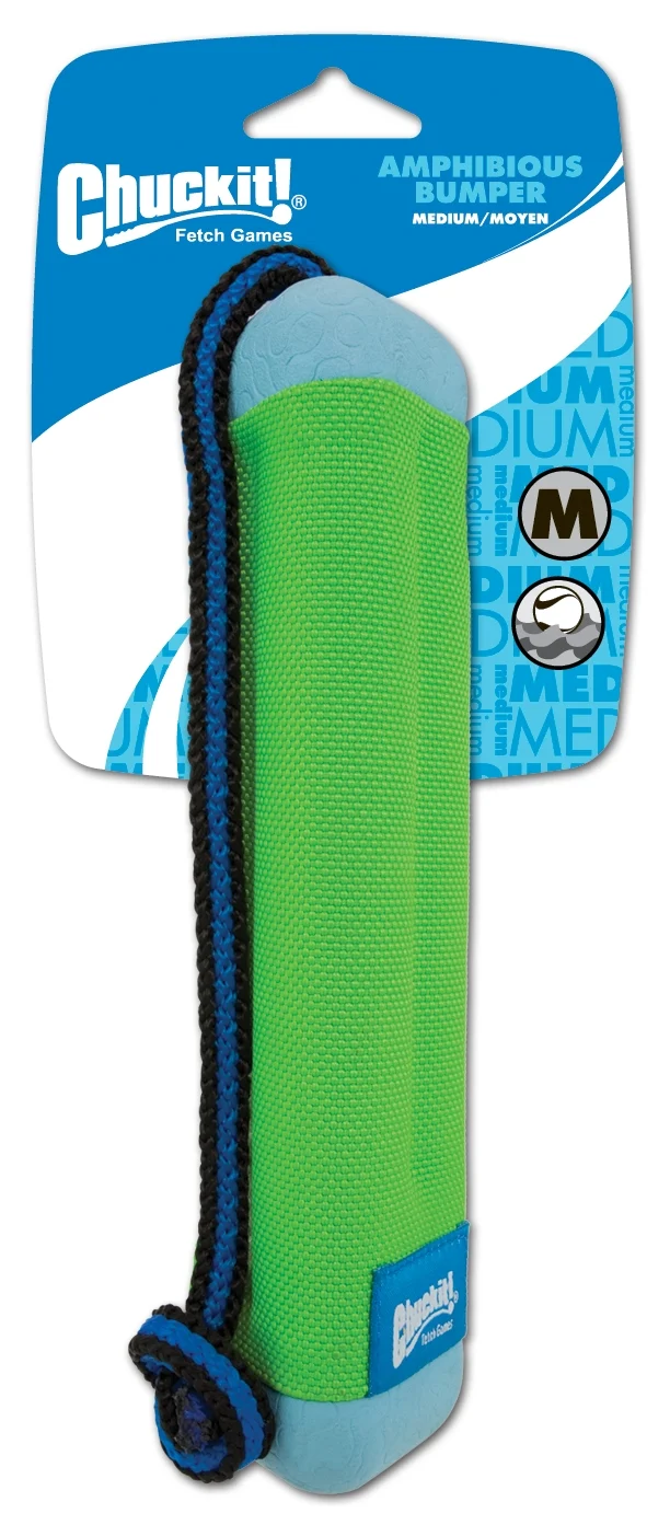 Dummy de rapport avec corde, flottant, ø 5 cm x 25 cm – Chuckit! Amphibious Bumper M – Image 2
