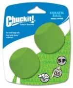 Balle pour chien en caoutchouc à forme anguleuse, S 5 cm, 2 pièces – Chuckit! Erratic Ball