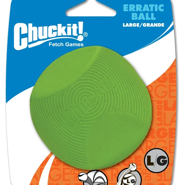 Balle pour chien en caoutchouc à forme anguleuse, L 7 cm – Chuckit! Erratic Ball