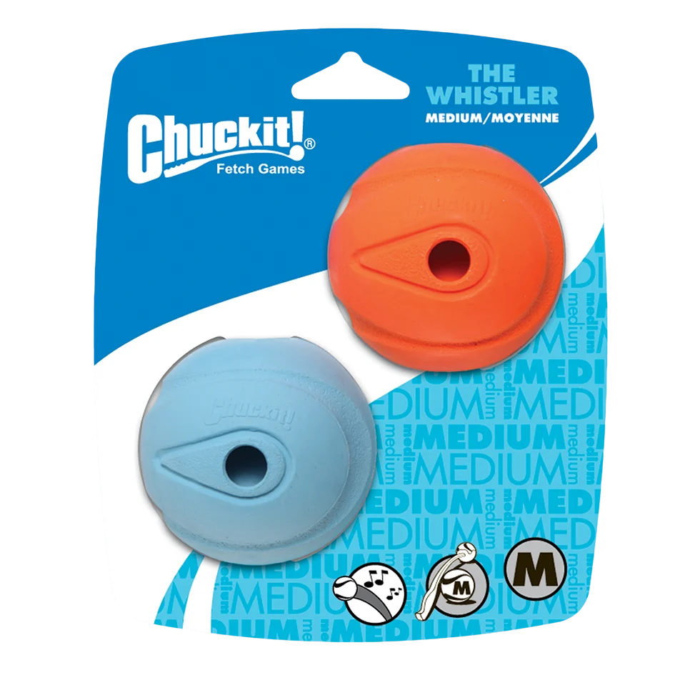 Balle pour chien avec sifflement M, ø 6 cm, 2 pièces – Chuckit! The Whistler – Image 1
