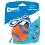 Jouet de traction pour chien avec balle de tennis et ruban, ø 6 cm – Chuckit! Ultra Tug M
