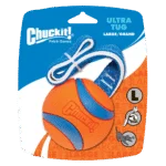 Jouet de traction pour chien avec balle de tennis et ruban, ø 7 cm – Chuckit! Ultra Tug L