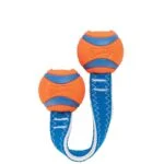 Jouet de traction pour chien avec 2 balles de tennis et ruban en nylon, ø 5 cm – Chuckit! Ultra Duo Tug S – Image 2