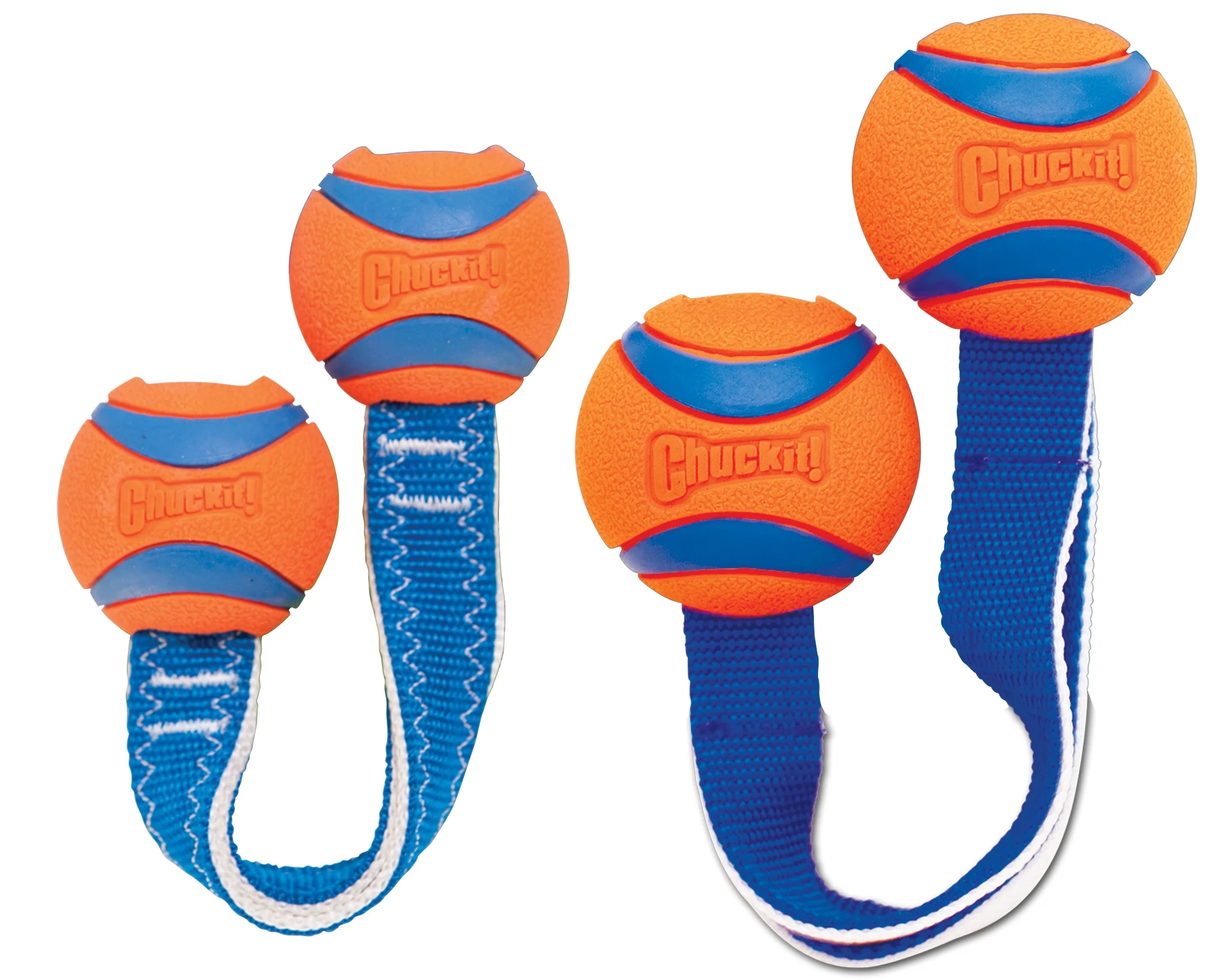 Jouet de traction pour chiens avec 2 balles de tennis et ruban en nylon, ø 6 cm – Chuckit! Ultra Duo Tug M – Image 2