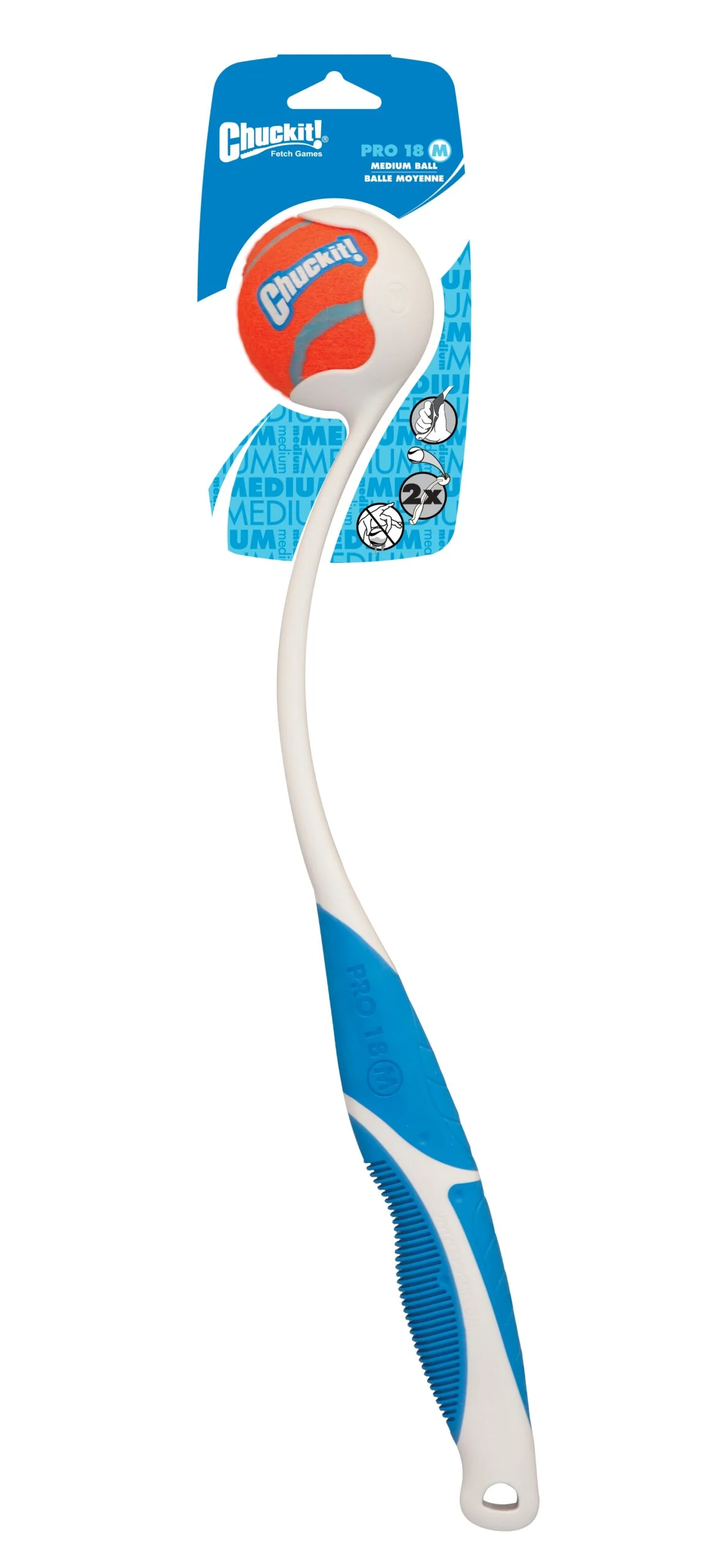 Lanceur de balle pour chien avec balle de tennis, 45 cm – Chuckit! Pro Launcher M – Image 3